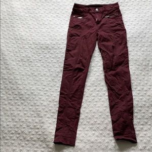Maroon Skinny Pants